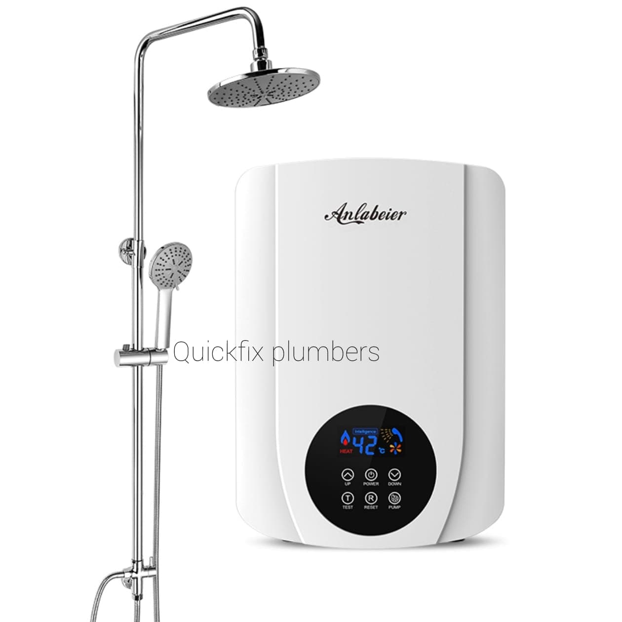 Anlabeier shower heater with digital temperature display screen