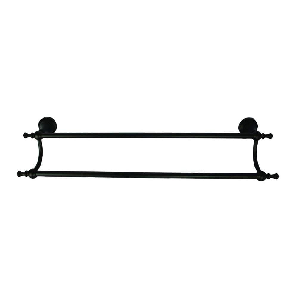 Towel bar black double