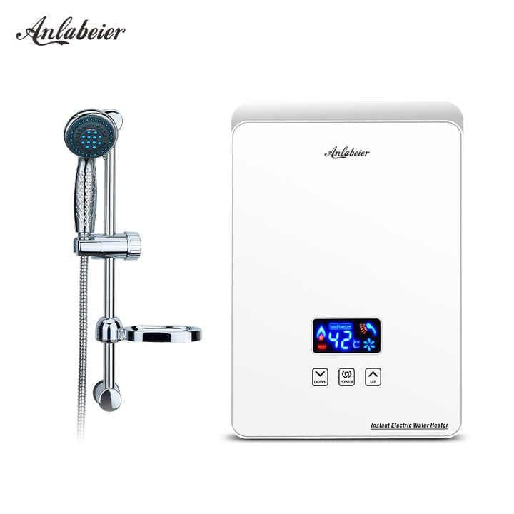 Tankless Anlabier shower heater white