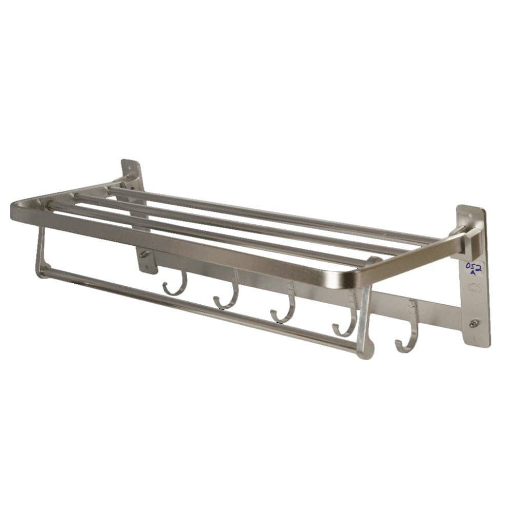 Towel rack with hooks